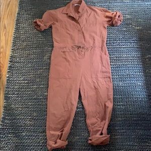 Lightweight rust colored jumpsuit